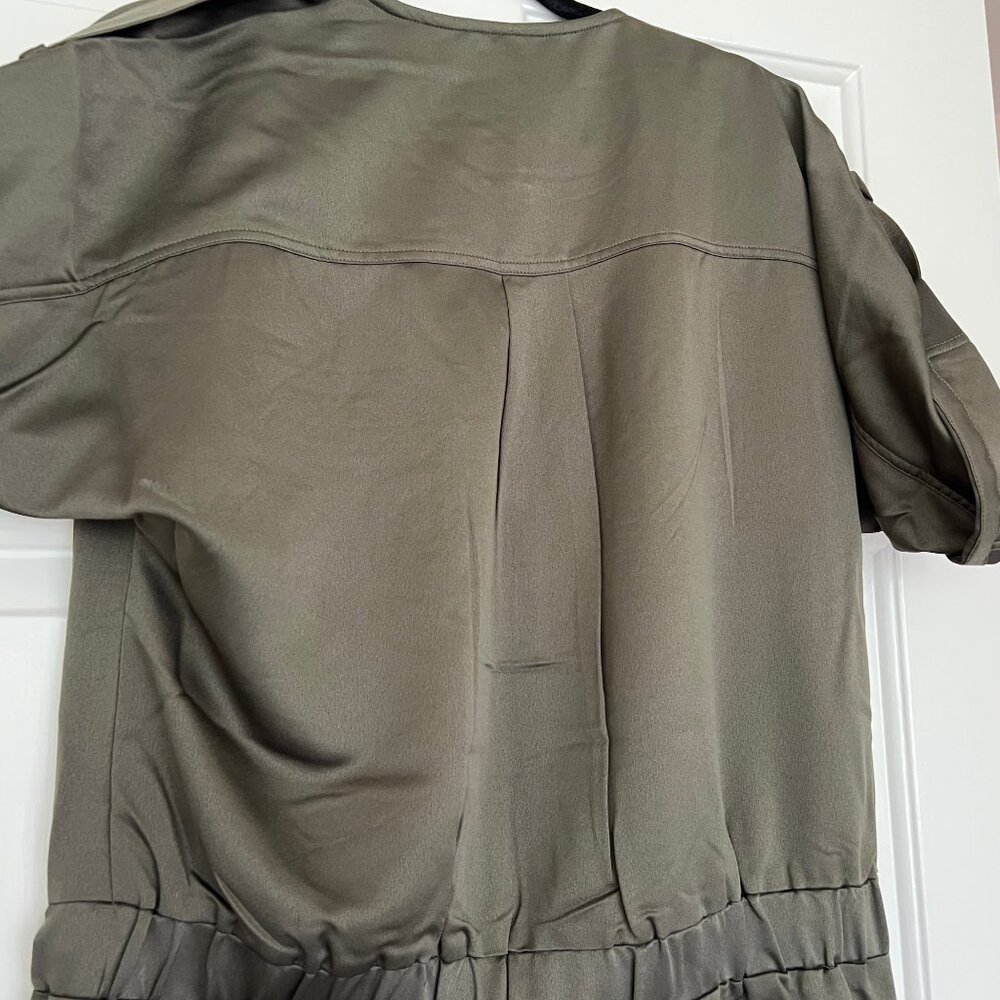 NEW INSPR‎ x Tezza Terrarium Moon Jumpsuit Size Medium Utility Moss Green - Picture 7 of 7